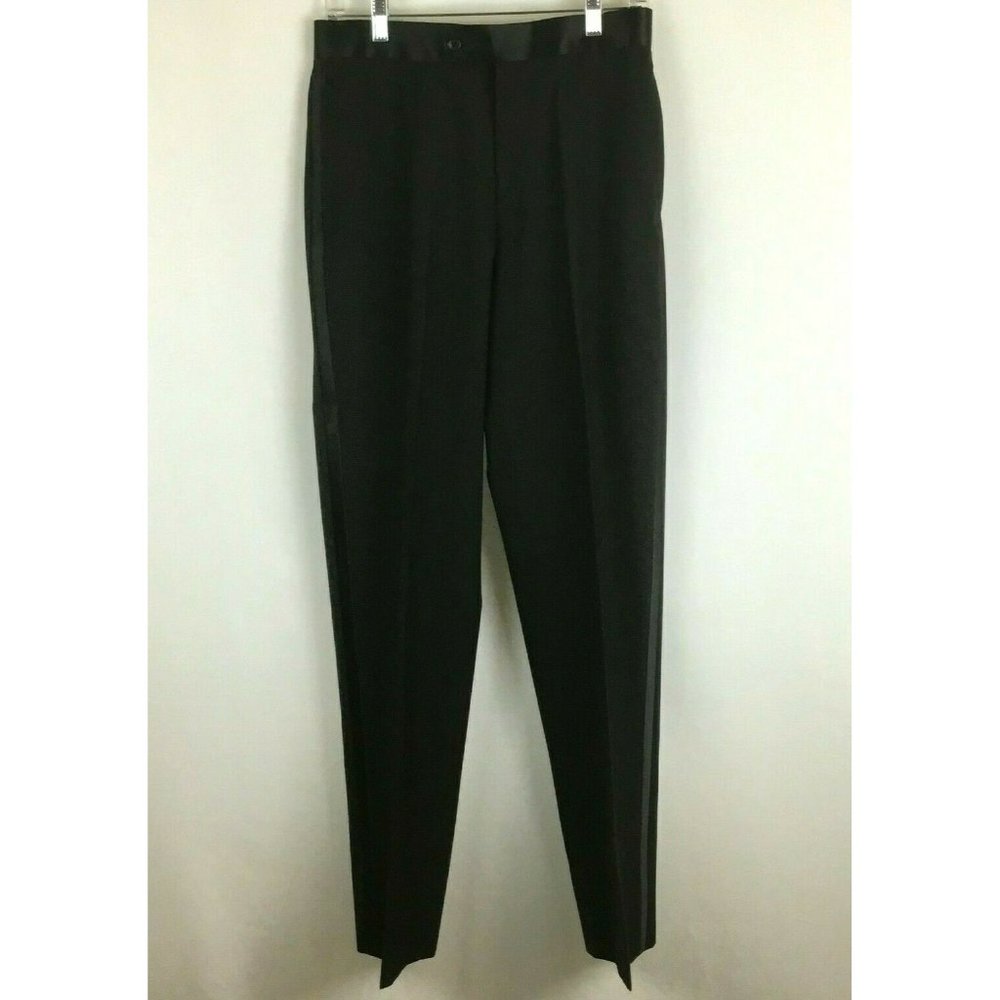 Wilke Rodriguez Black Tuxedo Pants Mens 30x33